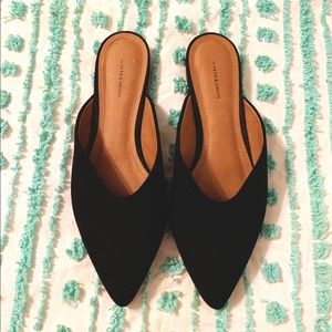 SOLD Black Suede Mules